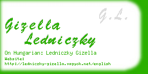 gizella ledniczky business card